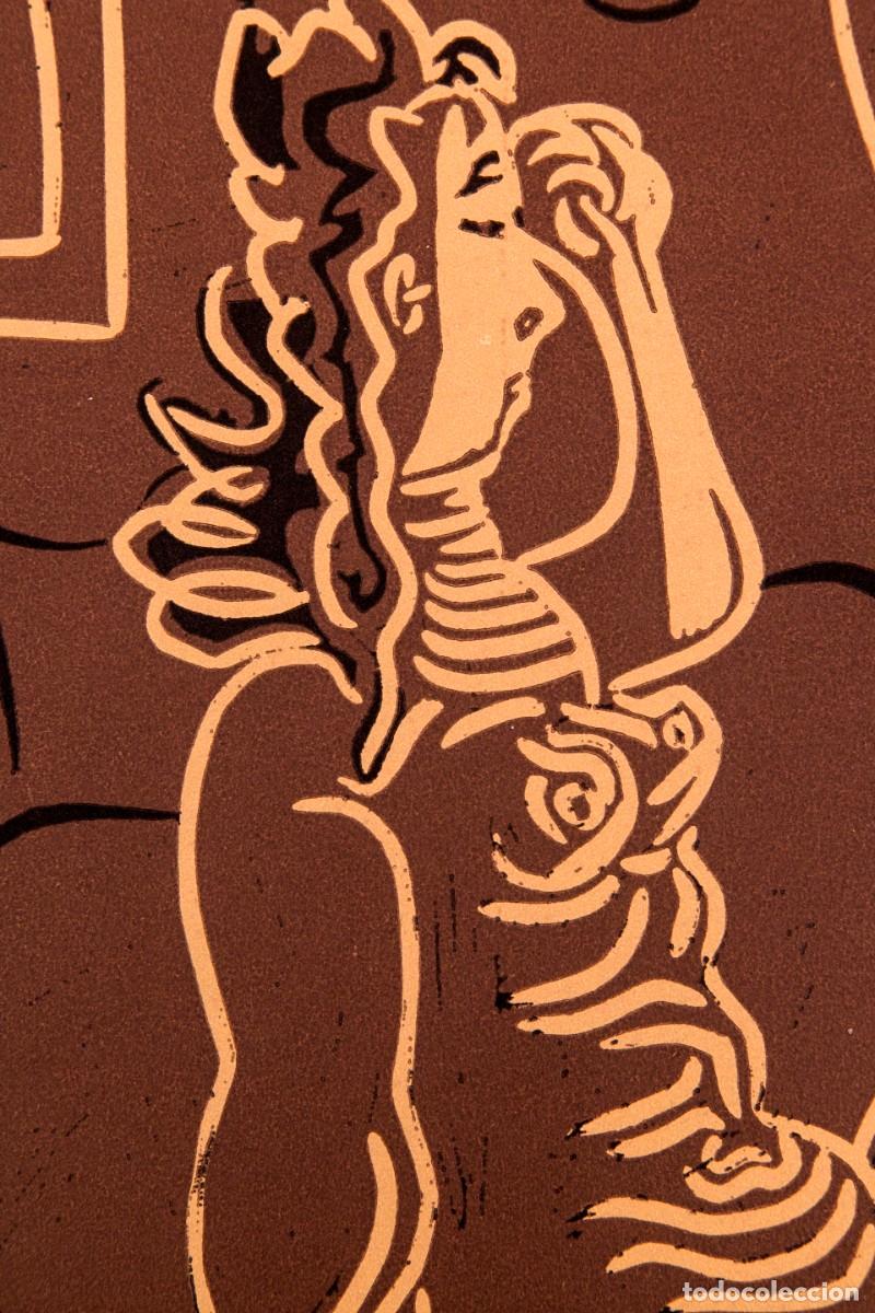 Arte: PICASSO - LINOGRABADO - 1962 - Foto 5