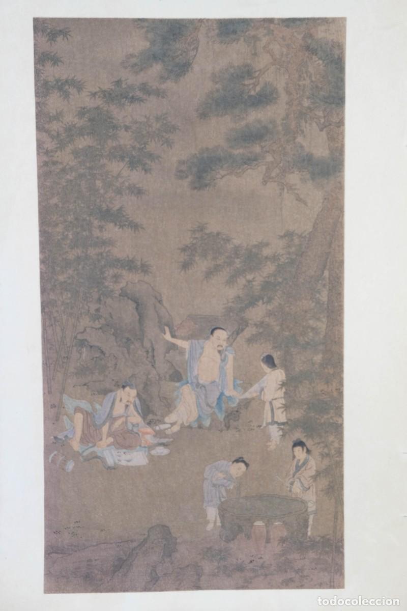 Arte: XILOGRAF&Iacute;A JAPONESA A COLOR ESCENA ORIENTAL COSTUMBRISTA