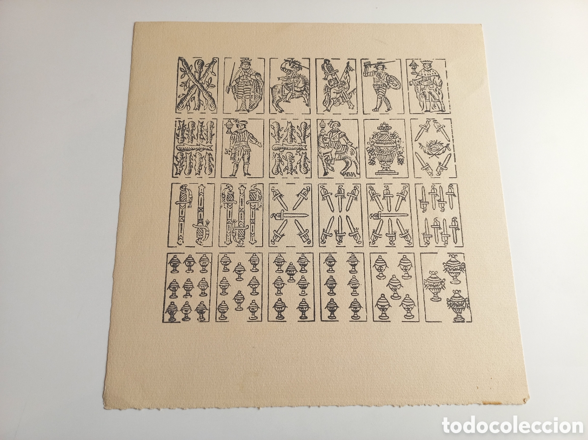 Arte: Colecci&oacute;n Xilografias El Tinell Baraja de Cartas. A&ntilde;os 60.
