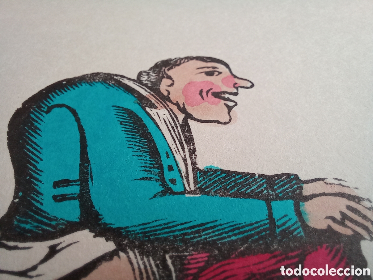 Arte: Xilografia Caganer Catal&aacute;n. Iluminada a mano . - Foto 2