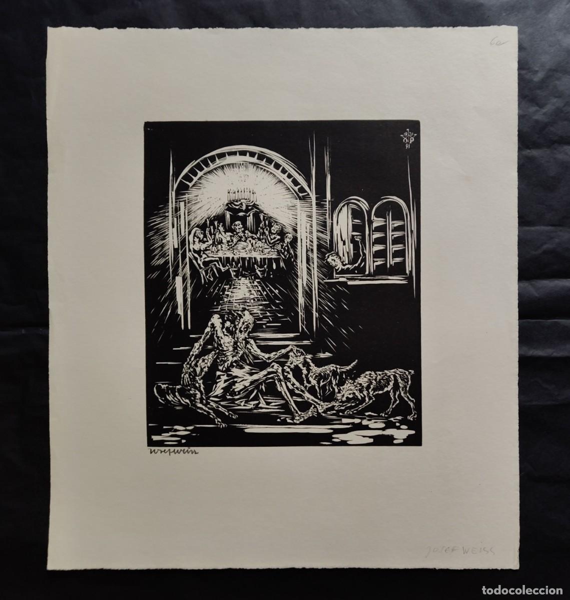 Arte: Josef Weisz (1894-1969) - Lazaro, xilografia firmada a mano