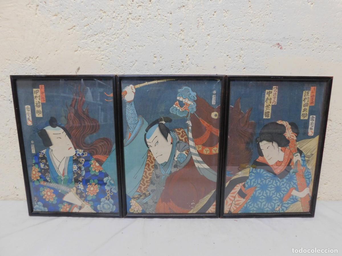 Kunst: TR&Iacute;PTICO JAPON&Eacute;S - TOYOHARA KUNICHIKA - XILOGRAF&Iacute;A
