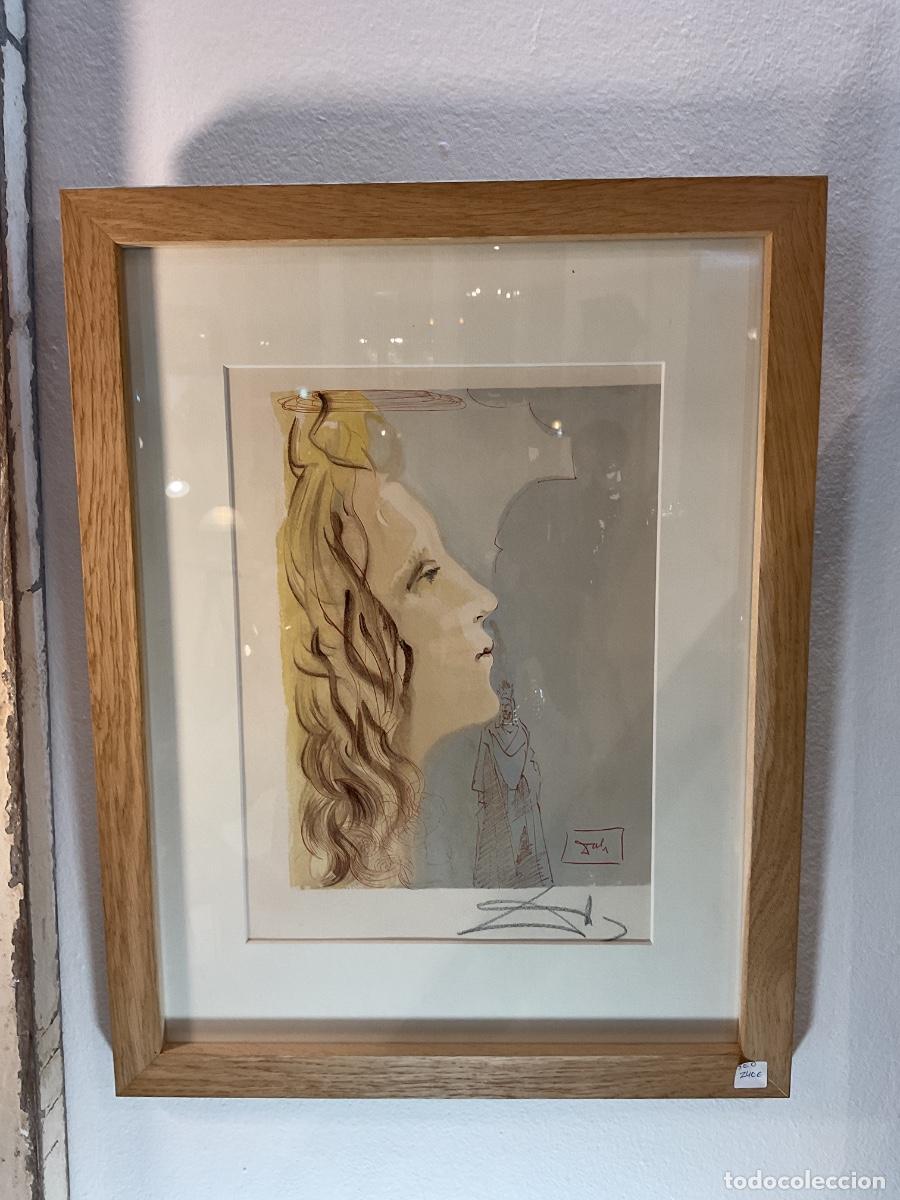Arte: La mayor belleza de Beatriz, Xilograf&iacute;a Salvador Dal&iacute; enmarcada