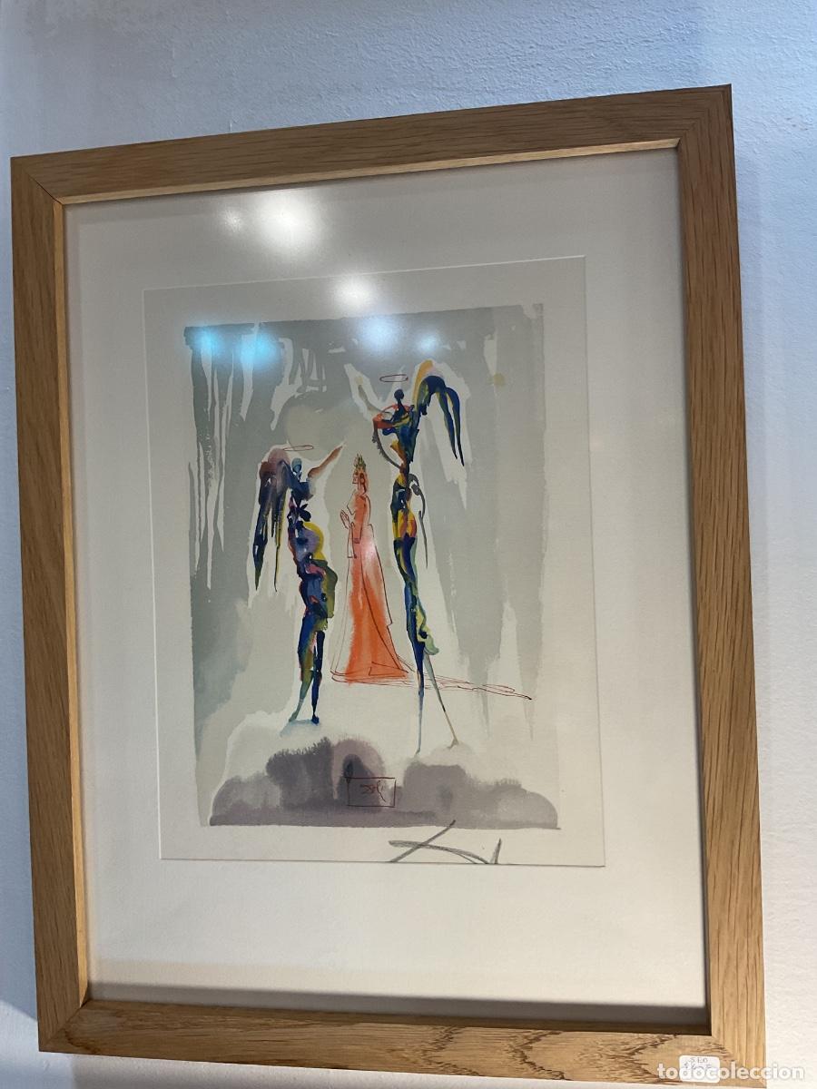 Arte: Los &Aacute;ngeles del emp&iacute;reo, Xilograf&iacute;a Salvador Dal&iacute; enmarcada