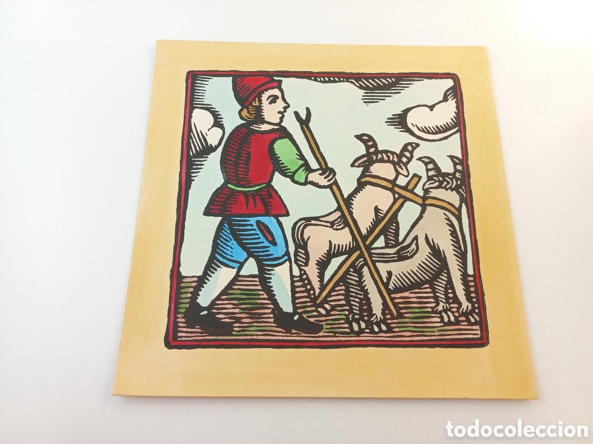 Arte: Labrador. Xilografias Catalanas de Oficios del Siglo XIX. Iluminado a mano.