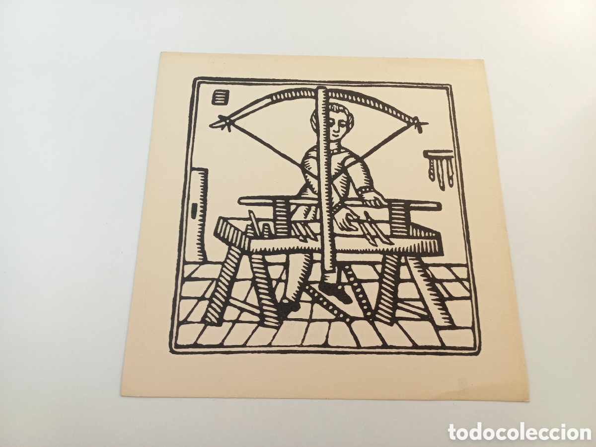 Arte: Tornero. Xilografias Gr&aacute;ficas El Tinell, 1966. Sin iluminar.
