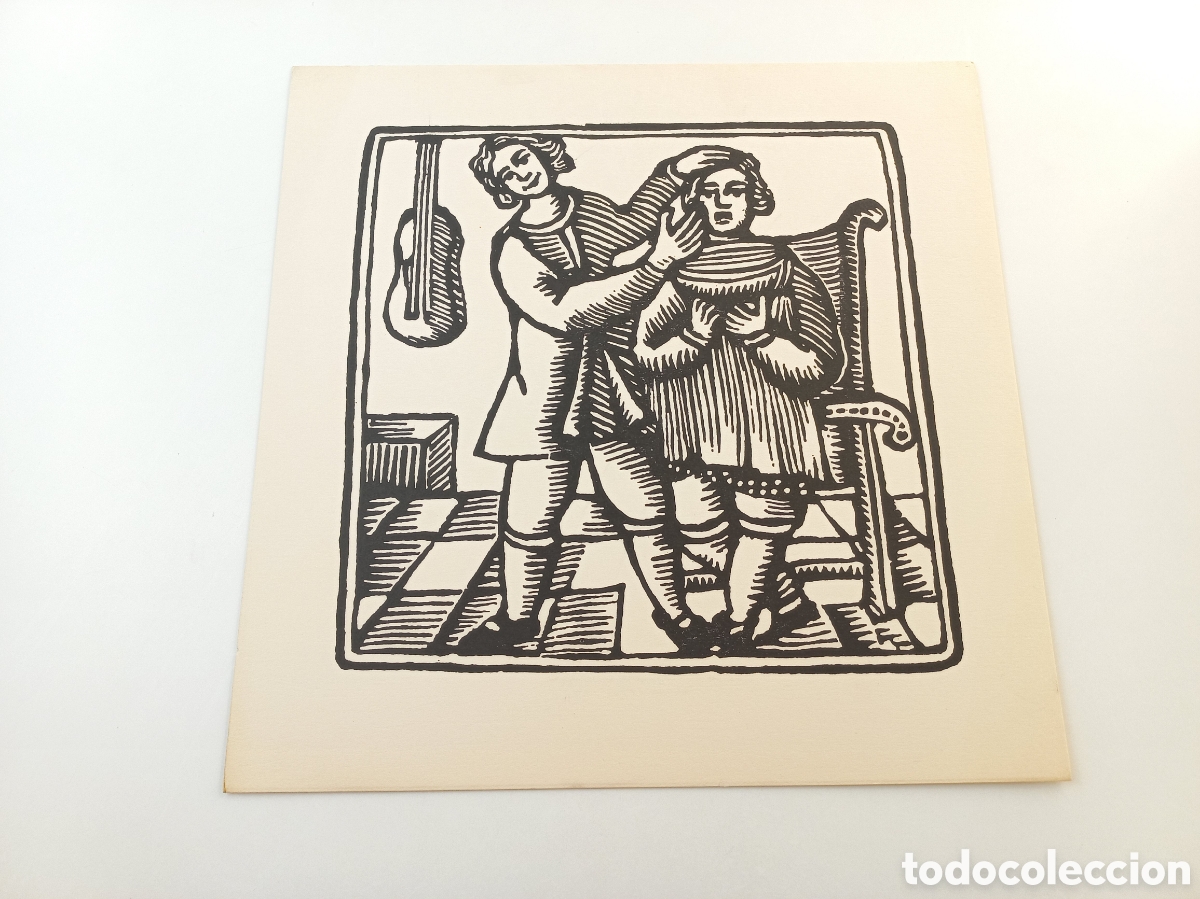 Arte: Barbero. Xilografias Catalanas de Oficios del Siglo XVIII. Sin iluminar.