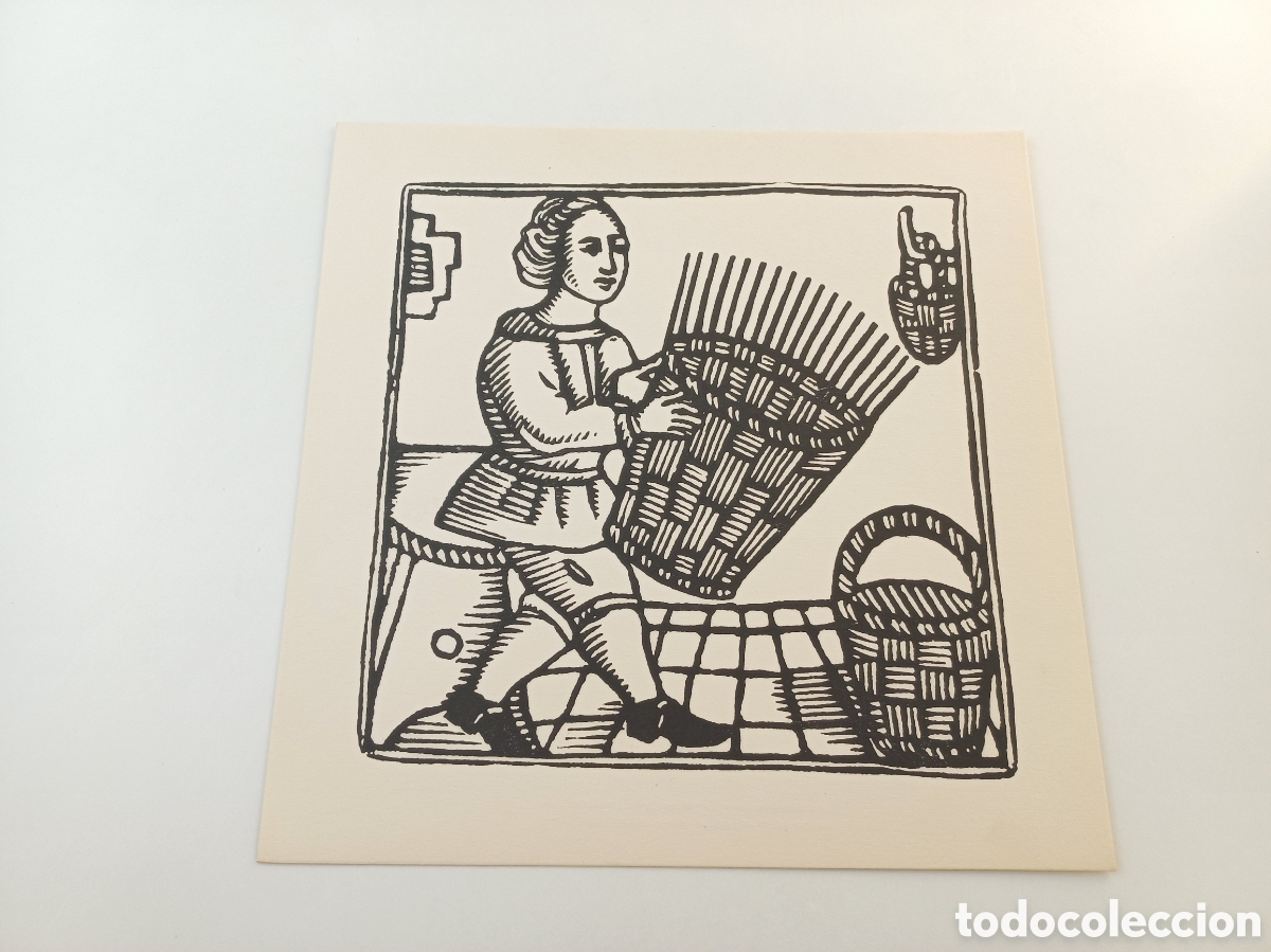 Arte: Xilografias Catalanas de Oficios del Siglo XVIII. Gr&aacute;ficas el Tinell. Barcelona. Sin iluminar.