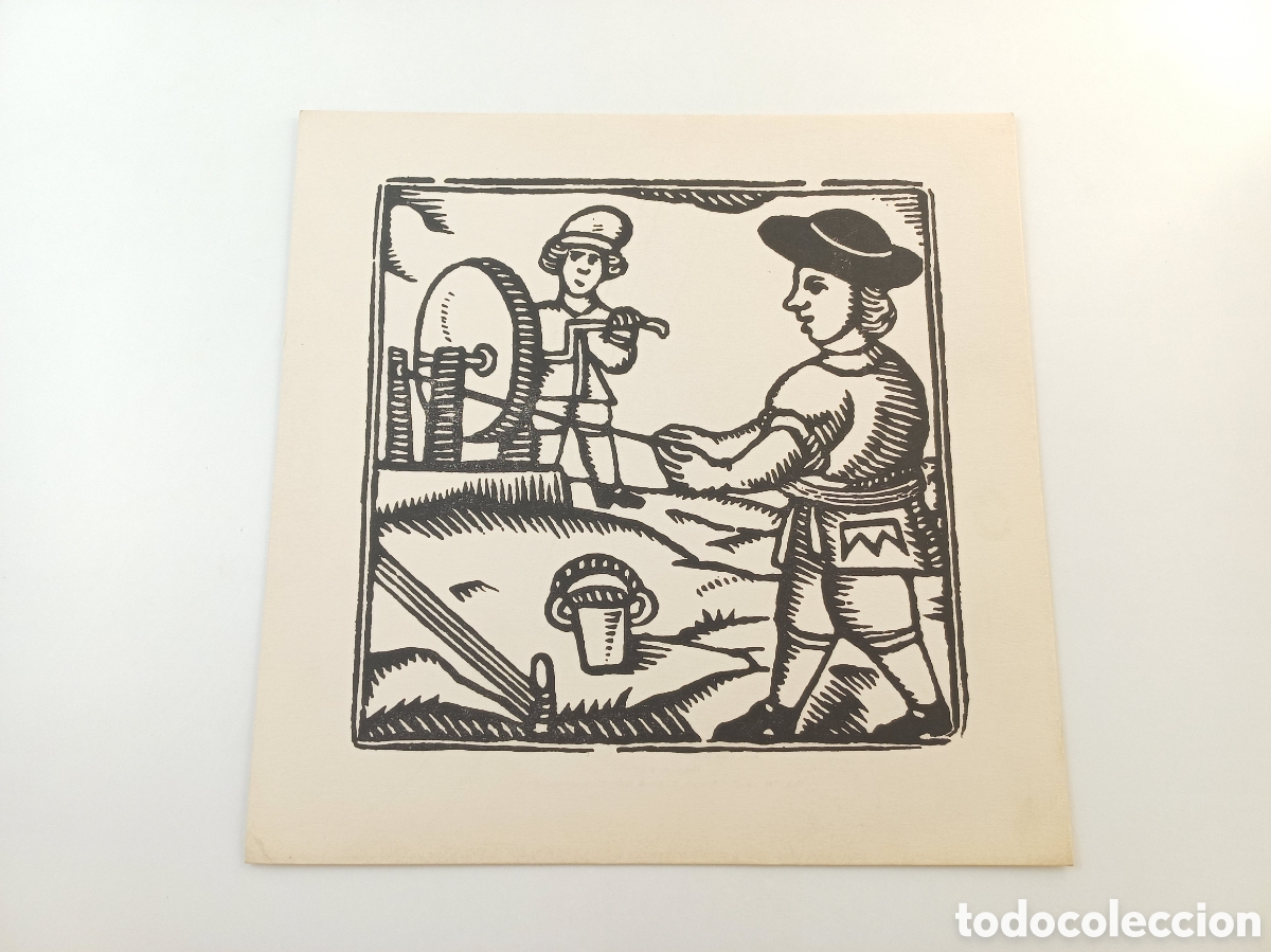 Arte: Cordelero. Xilografias Catalanas de Oficios del Siglo XVIII. Sin iluminar.