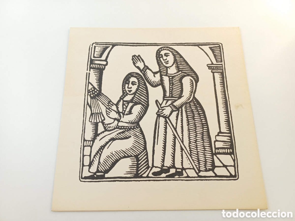 Arte: Encajera. Xilografias Catalanas de Oficios del Siglo XVIII. Gr&aacute;ficas el Tinell Barcelona. A&ntilde;os 60.