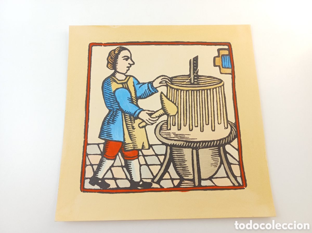 Arte: Cerero. Xilografia Gr&aacute;ficas El Tinell. Oficios. A&ntilde;o 1966.