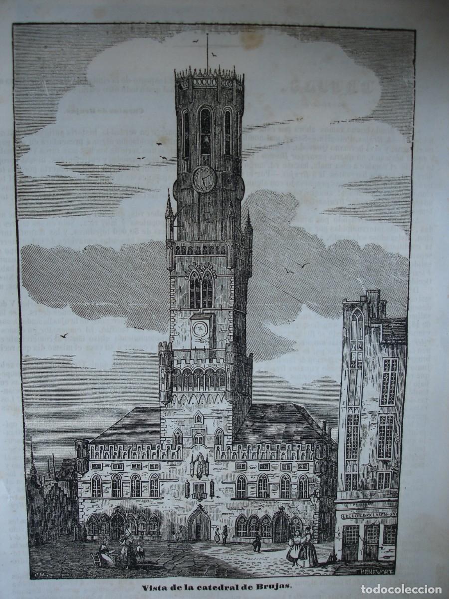 Kunst: CATEDRAL DE BRUJAS .A&Ntilde;O 1845