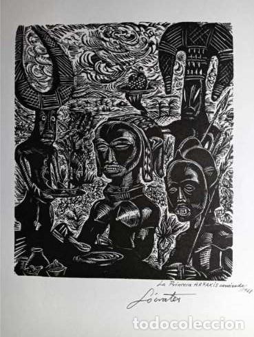 Arte: S&oacute;crates QUINTANA MONTOTO Mieres Asturias (1892-1984) Princesa xilograf&iacute;a 38x33 papel 65x50 firmada