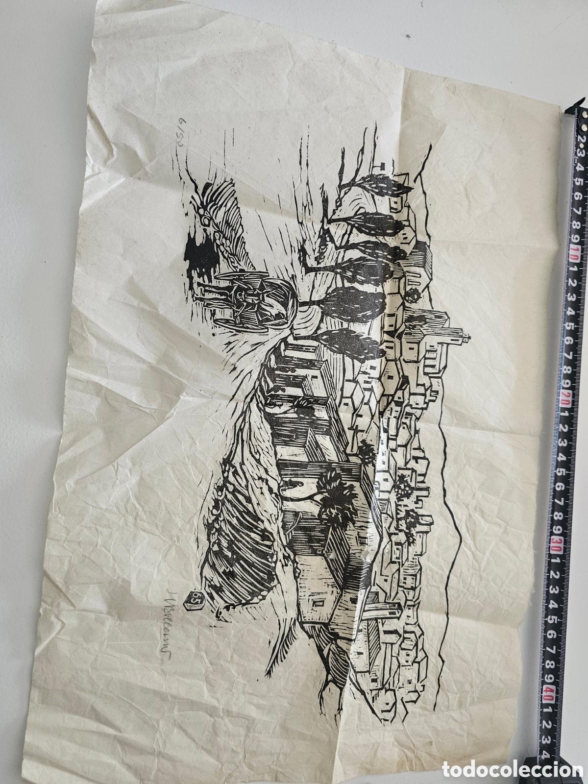 Arte: ​Grabado Original (Xilograf&iacute;a) - J. M. Buccans (1965) - Edici&oacute;n Limitada 6/150