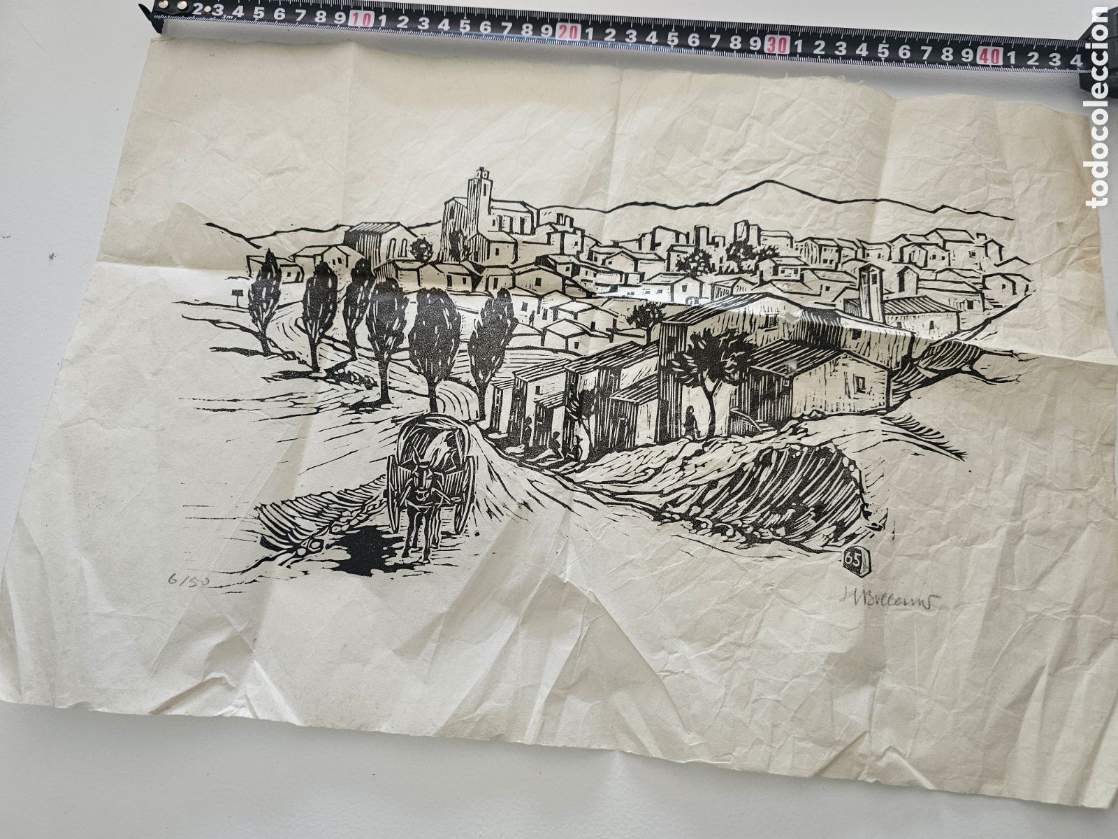 Kunst: ​Grabado Original (Xilograf&iacute;a) - J. M. Buccans (1965) - Edici&oacute;n Limitada 6/150