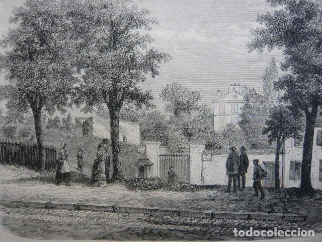 Arte: VERSALLES PARIS CASA PRISION MARISCAL BAZAINE GRABADO XILOGRAFICO XILOGRAFIA 1872