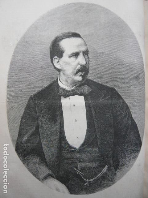 Kunst: MANUEL RUIZ ZORRILLA POLITICO GRABADO XILOGRAFICO XILOGRAFIA 1872