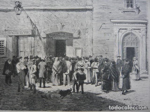 Arte: ROMA ITALIA ADMINISTRACI&Oacute;N DE LOTER&Iacute;AS GRABADO XILOGRAFICO XILOGRAFIA 1872