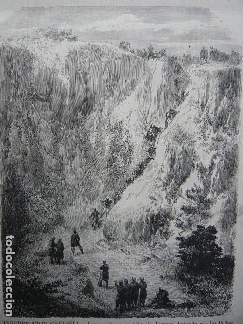 Arte: PE&Ntilde;AS DE SANTA LUC&Iacute;A CAZADORES ALBA DE TORMES CARLISTAS CARLISMO GRABADO XILOGRAFICO XILOGRAFIA 1872