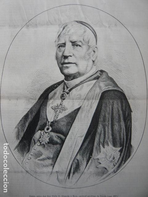 Arte: ARZOPISTO DE TOLEDO CIRILO DE ALAMEDA Y BREA GRABADO XILOGRAFICO XILOGRAFIA 1872