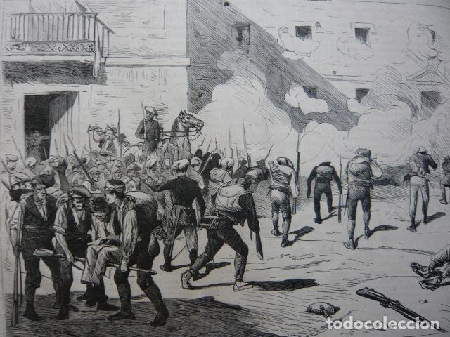 Arte: REUS TARRAGONA PARTIDA FRANCESCH CARLISTA CARLISMO GRABADO XILOGRAFICO XILOGRAFIA 1872
