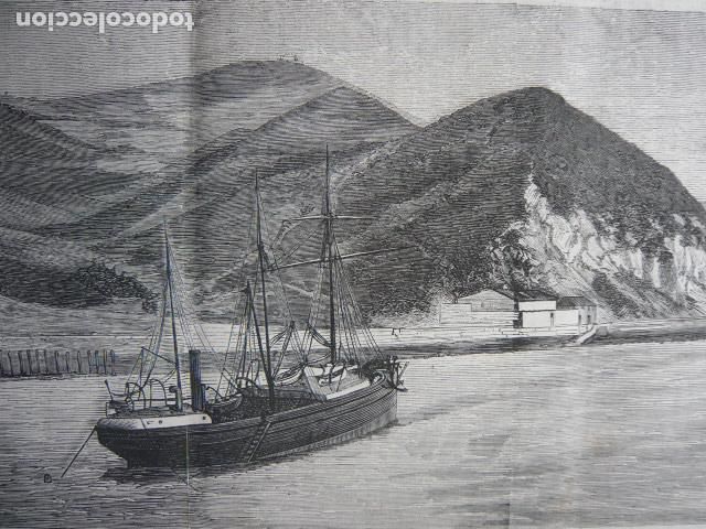 Arte: LUCHANA VIZCAYA HISTORICO PUENTE GRABADO XILOGRAFICO XILOGRAFIA 1872