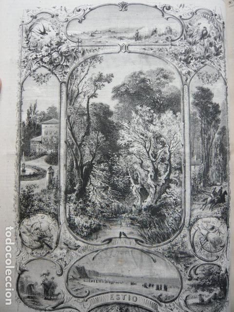 Arte: ESTIO ALEGORIA ESTIVAL GRABADO XILOGRAFICO XILOGRAFIA 1872