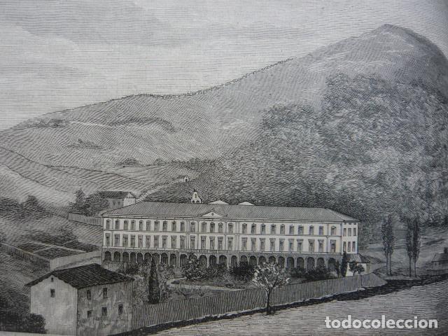 Arte: BALNEARIO SANTA AGUEDA GUIPUZCOA GRABADO XILOGRAFICO XILOGRAFIA 1872