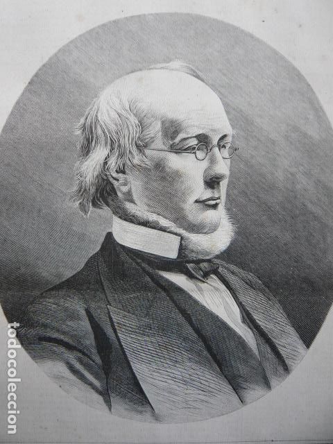Arte: MR. GREELEY CANDIDATO PRESIDENTE USA GRABADO XILOGRAFICO XILOGRAFIA 1872