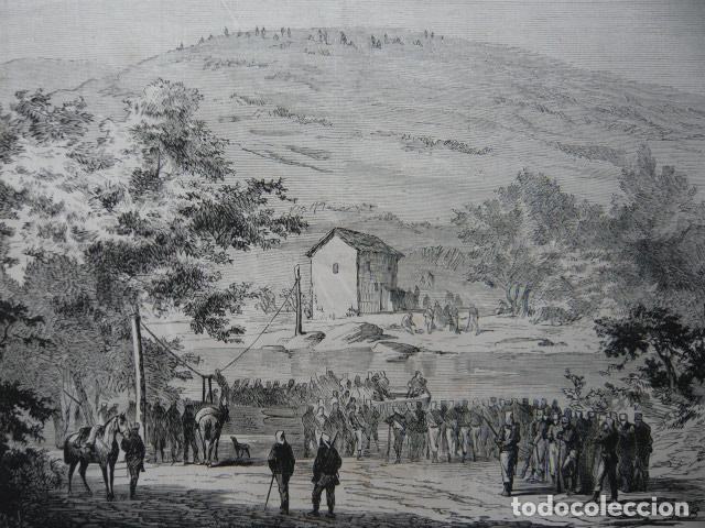 Kunst: GERONA PASO DEL TER CAZADORES DE MANILA GRABADO XILOGRAFICO XILOGRAFIA 1872