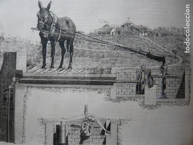 Arte: BOMBA DE REGULADOR MECANICA INDUSTRIAL GRABADO XILOGRAFICO XILOGRAFIA 1872