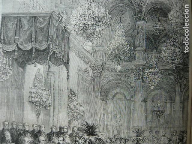 Arte: BERLIN BANQUETE DE LOS EMPERADORES GRABADO XILOGRAFICO XILOGRAFIA 1872