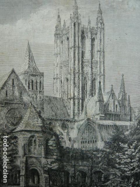 Arte: CANTERBURY INGLATERRA LA CATEDRAL GRABADO XILOGRAFICO XILOGRAFIA 1872