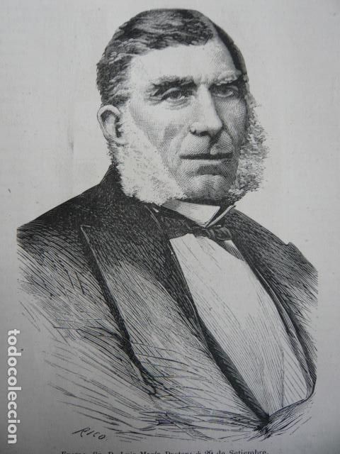 Arte: LUIS MARIA PASTOR GRABADO XILOGRAFICO XILOGRAFIA 1872