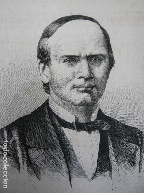 Arte: SEBASTIAN LERDO DE TEJADA MEXICO GRABADO XILOGRAFICO XILOGRAFIA 1872