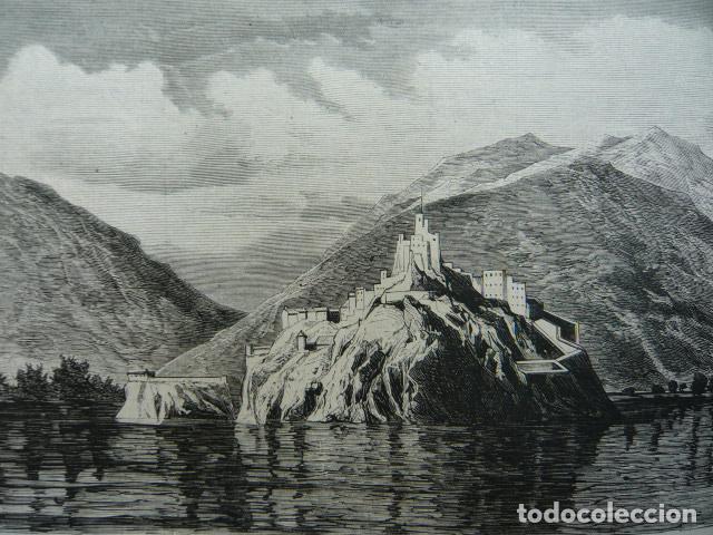 Arte: EL PE&Ntilde;ON DE LA GOMERA POSESION ESPA&Ntilde;OLA EN AFRICA GRABADO XILOGRAFICO XILOGRAFIA 1872