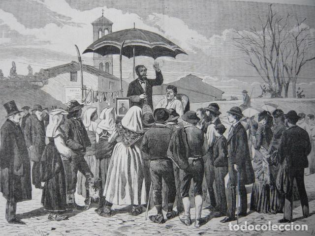 Arte: EL SACAMUELAS ROMANO CUADRO DE PELLICER GRABADO XILOGRAFICO XILOGRAFIA 1872