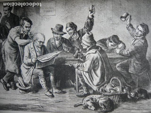 Arte: LA POL&Iacute;TICO-MAN&Iacute;A GRABADO XILOGRAFICO XILOGRAFIA 1872