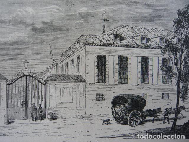 Arte: LEGANES MADRID MANICOMIO DE SANTA ISABEL GRABADO XILOGRAFICO XILOGRAFIA 1872