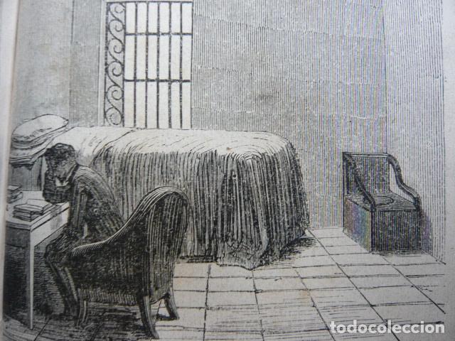 Arte: LEGANES MADRID MANICOMIO DE SANTA ISABEL CELDA AISLAMIENTO GRABADO XILOGRAFICO XILOGRAFIA 1872