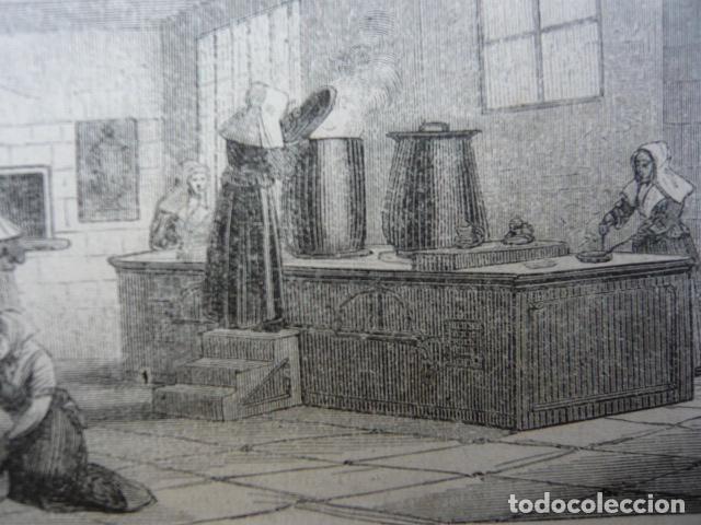 Arte: LEGANES MADRID MANICOMIO DE SANTA ISABEL COCINA GRABADO XILOGRAFICO XILOGRAFIA 1872