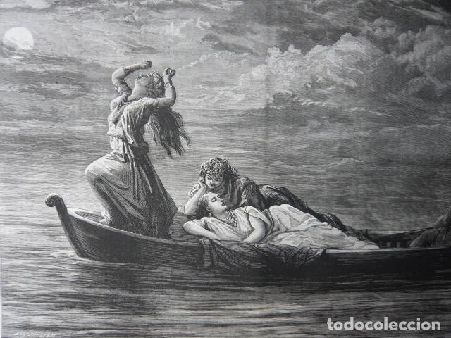 Arte: EL SACRIFICIO DE NYDIA GRABADO XILOGRAFICO XILOGRAFIA 1872
