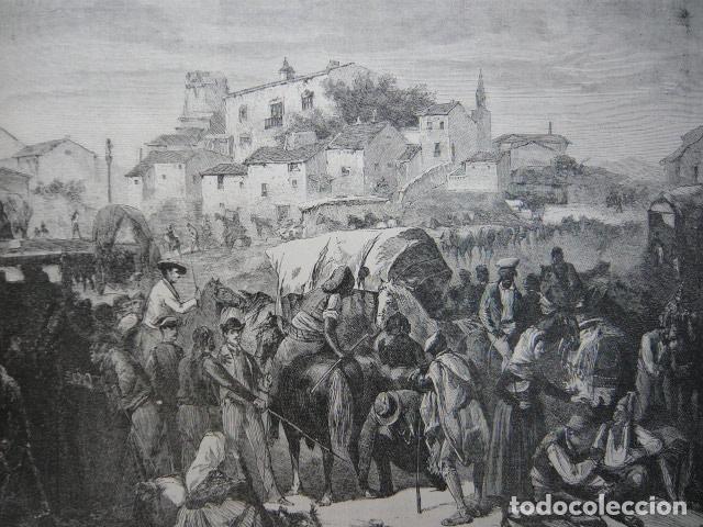 Kunst: VERDU LLEIDA LA FERIA GRABADO XILOGRAFICO XILOGRAFIA 1872