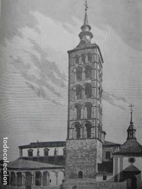 Arte: SEGOVIA IGLESIA DE SAN ESTEBAN GRABADO XILOGRAFICO XILOGRAFIA 1872