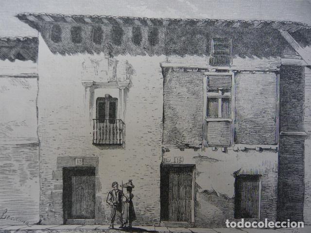Arte: MONDRAGON ARRASATE GUIPUZCOA CASA NATAL GARIBAY GRABADO XILOGRAFICO XILOGRAFIA 1872