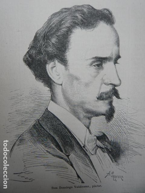Arte: DOMINGO VALDIVIESO PINTOR GRABADO XILOGRAFICO XILOGRAFIA 1872