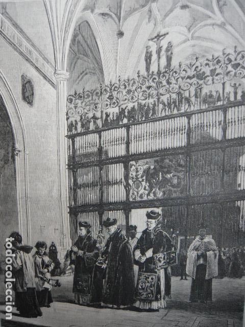 Arte: GRANADA TRASLACI&Oacute;N RELIQUIAS DE SAN CECILIO GRABADO XILOGRAFICO XILOGRAFIA 1872