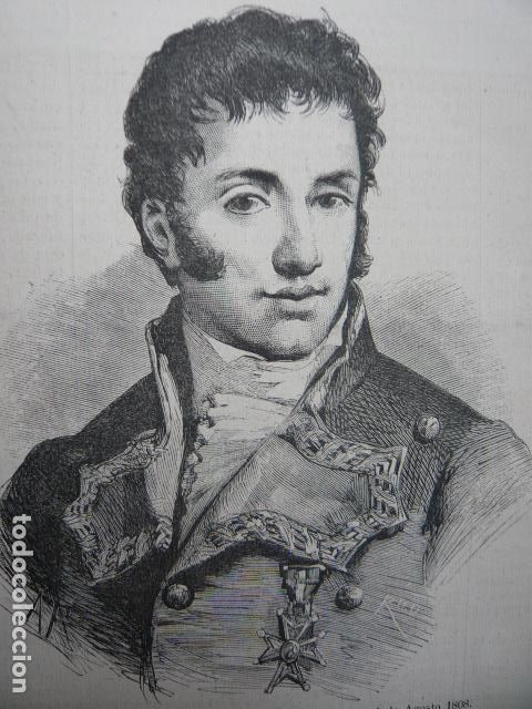Arte: SE&Ntilde;OR QUADROS BRIGADIER DEFENSA SITIOS ZARAGOZA GRABADO XILOGRAFICO XILOGRAFIA 1872