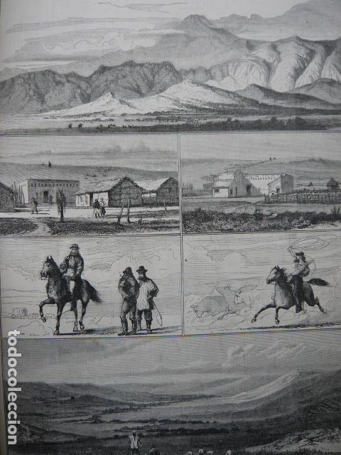 Arte: BAHIA BLANCA BUENOS AIRES ARGENTINA COLONIA INGLESA GRABADO XILOGRAFICO XILOGRAFIA 1872