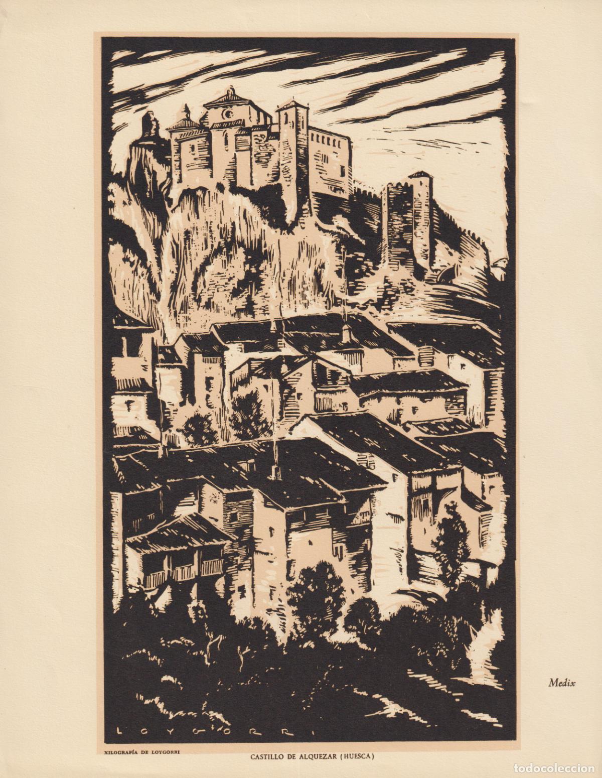 Arte: XILOGRAF&Iacute;A ANTIGUA DEL CASTILLO DE ALQUEZAR (HUESCA) CREADA POR EL ARTISTA LOYGORRI